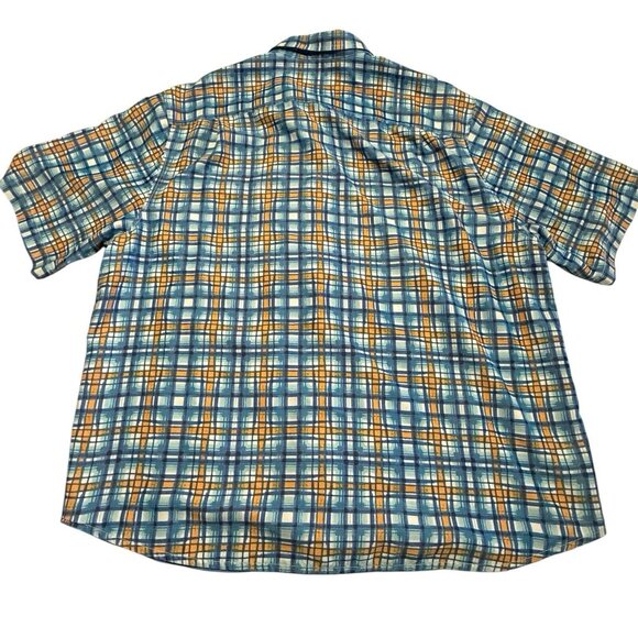 Tommy Bahama Coconut Point Men's Shirt Short Sleeve Size 1XLB Blue Plaid - Picture 4 of 4